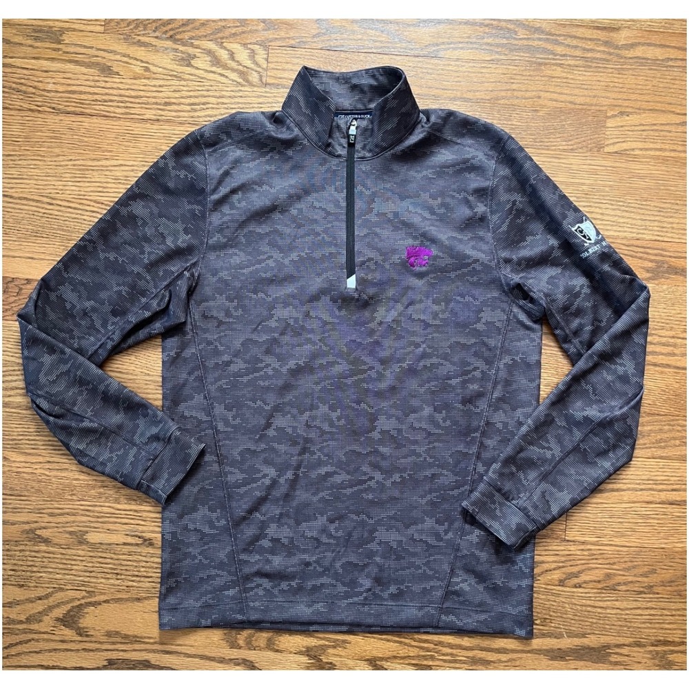 Cutter & Buck Mens Kansas State Wildcats K-State Camo 1/4 Zip Pullover Small